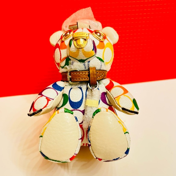 Coach Rainbow Bear Keychain/ Bag Charm - Picture 8 of 9